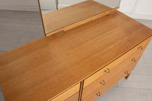 Load image into Gallery viewer, Midcentury Oak Vanity Chest of Drawers with Mirror by John & Sylvia Reid for Stag Furniture c.1960s