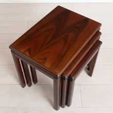 Load image into Gallery viewer, Midcentury Rosewood Nest of Three Tables c.1970