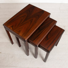Load image into Gallery viewer, Midcentury Rosewood Nest of Three Tables c.1970