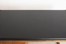 Load image into Gallery viewer, Midcentury Scandinavian Style Teak Writing Desk with Black Vinyl Top