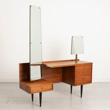 Load image into Gallery viewer, Midcentury Solid Teak Dressing Table with Stool