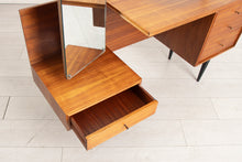 Load image into Gallery viewer, Midcentury Solid Teak Dressing Table with Stool