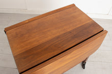 Load image into Gallery viewer, Midcentury Solid Walnut Drop-Leaf Serving Trolley