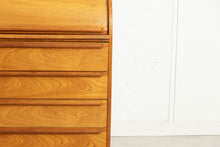 Load image into Gallery viewer, Midcentury Swedish Roll Top Bureau Desk in Teak c.1975