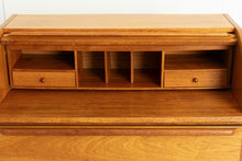 Load image into Gallery viewer, Midcentury Swedish Roll Top Bureau Desk in Teak c.1975