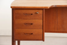 Load image into Gallery viewer, Midcentury Swedish Teak Desk by Goran Strand for Le Langes Mobelfabrik c.1960s