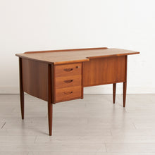 Load image into Gallery viewer, Midcentury Swedish Teak Desk by Goran Strand for Le Langes Mobelfabrik c.1960s