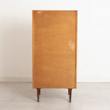 Load image into Gallery viewer, Midcentury Tallboy/Chest of Drawers in Tola with Brass Handles by Meredew c.1960