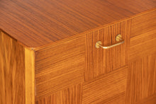 Load image into Gallery viewer, Midcentury Teak Drinks Cabinet with Sliding Glass Doors by Beautility c.1965