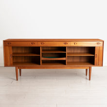 Load image into Gallery viewer, Midcentury Teak Sideboard with Tambour Doors by Dalescraft