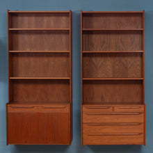Load image into Gallery viewer, Midcentury Wall Mounted Teak Bookcase c.1970