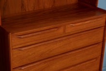 Load image into Gallery viewer, Midcentury Wall Mounted Teak Bookcase with drawers c.1970