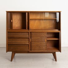 Load image into Gallery viewer, Midcentury Walnut Drinks Cabinet with Tambour Doors c.1965
