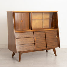 Load image into Gallery viewer, Midcentury Walnut Drinks Cabinet with Tambour Doors c.1965