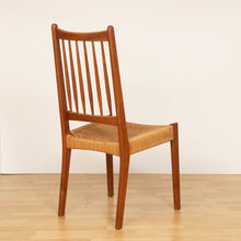 Load image into Gallery viewer, Pair of Danish Midcentury Teak Dining Chairs with Paper Cord Seats by Arne Hovmand Olsen