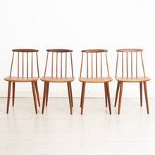 Load image into Gallery viewer, Set of 4 Danish Midcentury Teak Model J77 Dining Chairs by Folke Palsson for FBD Mobler