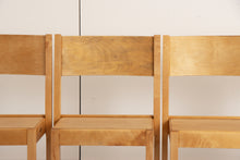 Load image into Gallery viewer, Set of 4 Midcentury Finnish Stackable Chairs in Birch c.1950s