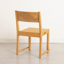 Load image into Gallery viewer, Set of 4 Midcentury Finnish Stackable Chairs in Birch c.1950s