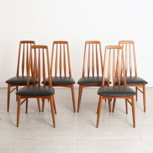 Load image into Gallery viewer, Set of 6 Danish 'Eva' Teak Dining Chairs by Niels Koefoed c.1965