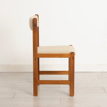 Load image into Gallery viewer, Set of 6 Danish Midcentury Style Teak Chairs with Original Fabric c.1980