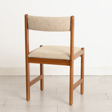 Load image into Gallery viewer, Set of 6 Danish Midcentury Style Teak Chairs with Original Fabric c.1980