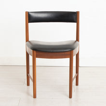 Load image into Gallery viewer, Set of 6 McIntosh Teak Dining Chairs with Original Black Vinyl Upholstery c.1960