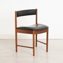 Load image into Gallery viewer, Set of 6 McIntosh Teak Dining Chairs with Original Black Vinyl Upholstery c.1960