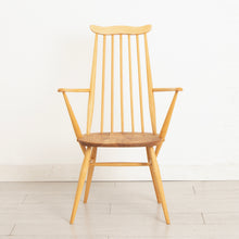 Load image into Gallery viewer, Set of 6 Midcentury Goldsmith Dining Chairs by Ercol, with Blue Labels