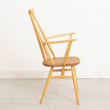 Load image into Gallery viewer, Set of 6 Midcentury Goldsmith Dining Chairs by Ercol, with Blue Labels