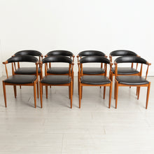 Load image into Gallery viewer, Set of 8 Midcentury Danish Model BA113 Dining Chairs in Teak by Johannes Andersen for BRDR c.1965, Newly Reupholstered