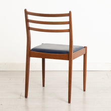 Load image into Gallery viewer, Set of Eight Midcentury G-Plan Dining Chairs with Original Navy Blue Vinyl Seats