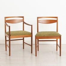 Load image into Gallery viewer, Set of Eight Teak Dining Chairs by McIntosh in Original Green Upholstery