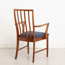 Load image into Gallery viewer, Set of Six Midcentury Teak Dining Chairs by McIntosh, Re-Upholstered in Dark Blue Fabric