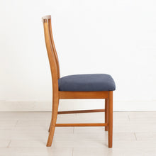 Load image into Gallery viewer, Set of Six Midcentury Teak Dining Chairs by McIntosh, Re-Upholstered in Dark Blue Fabric