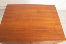 Load image into Gallery viewer, Small Midcentury Chest of Drawers in Mahogany with Circular Brass Handles c.1960