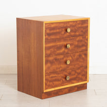 Load image into Gallery viewer, Small Midcentury Chest of Drawers in Mahogany with Circular Brass Handles c.1960