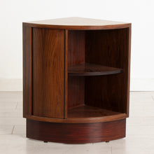 Load image into Gallery viewer, Small Midcentury Danish Corner Cabinet with Tambour Doors by Poul Hundevad c.1965