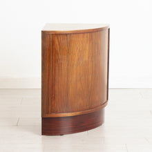 Load image into Gallery viewer, Small Midcentury Danish Corner Cabinet with Tambour Doors by Poul Hundevad c.1965