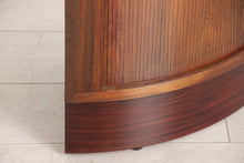 Load image into Gallery viewer, Small Midcentury Danish Corner Cabinet with Tambour Doors by Poul Hundevad c.1965
