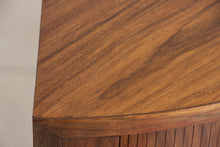 Load image into Gallery viewer, Small Midcentury Danish Corner Cabinet with Tambour Doors by Poul Hundevad c.1965