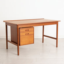 Load image into Gallery viewer, Swedish Midcentury Teak Desk by Seffle Möbelfabrik c.1960s