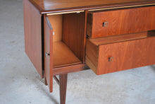 Load image into Gallery viewer, Mid Century teak dressing table by Homeworthy, England, circa 1960s.