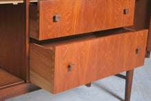 Load image into Gallery viewer, Mid Century teak dressing table by Homeworthy, England, circa 1960s.