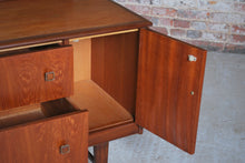 Load image into Gallery viewer, Mid Century teak dressing table by Homeworthy, England, circa 1960s.