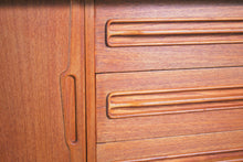 Load image into Gallery viewer, Danish Mid Century solid teak sideboard, circa 1960s.