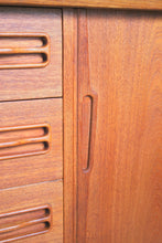 Load image into Gallery viewer, Danish Mid Century solid teak sideboard, circa 1960s.
