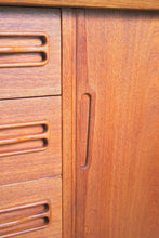 Load image into Gallery viewer, Danish Mid Century solid teak sideboard, circa 1960s.
