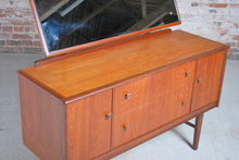 Load image into Gallery viewer, Mid Century teak dressing table by Homeworthy, England, circa 1960s.
