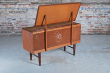 Load image into Gallery viewer, Mid Century teak dressing table by Homeworthy, England, circa 1960s.