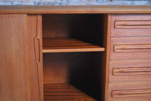 Load image into Gallery viewer, Danish Mid Century solid teak sideboard, circa 1960s.